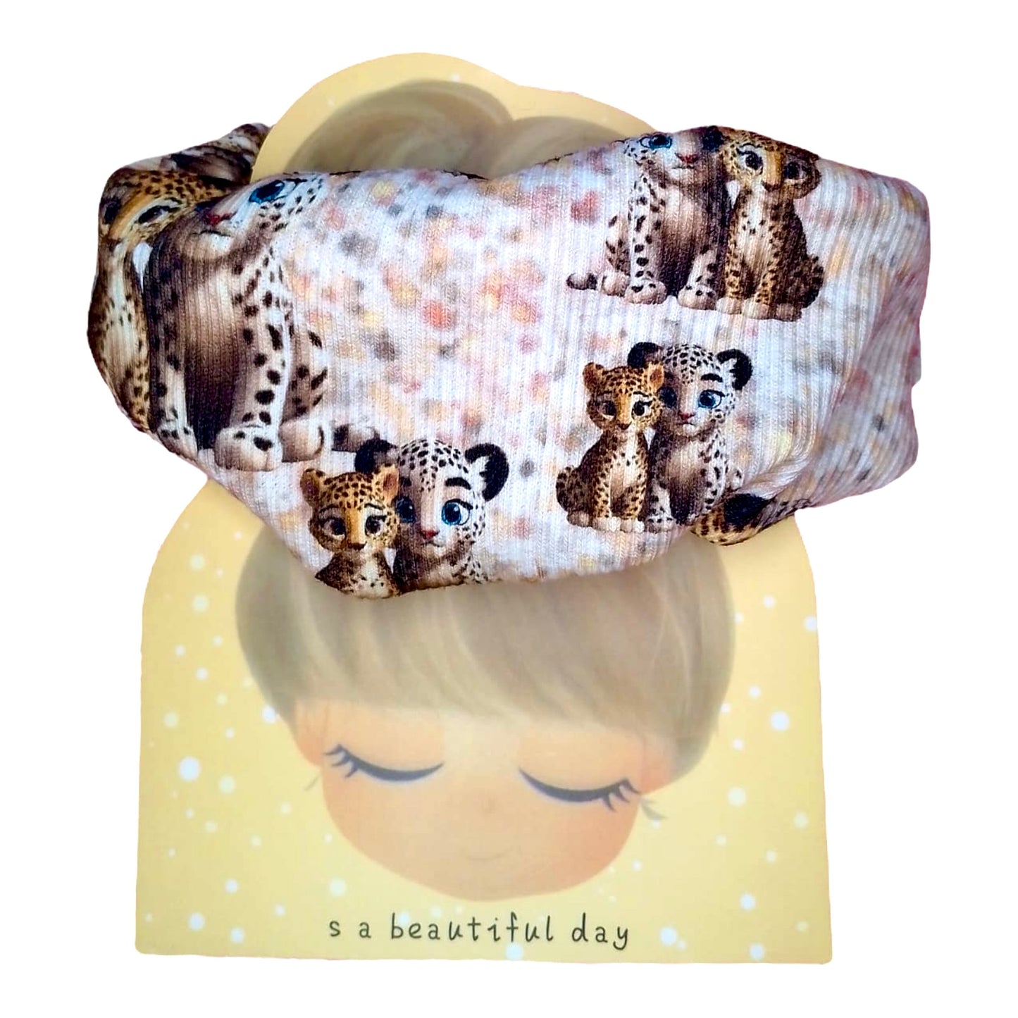 Handgemachter Scrunchie mit Leopardenmuster – Süß und Stylisch